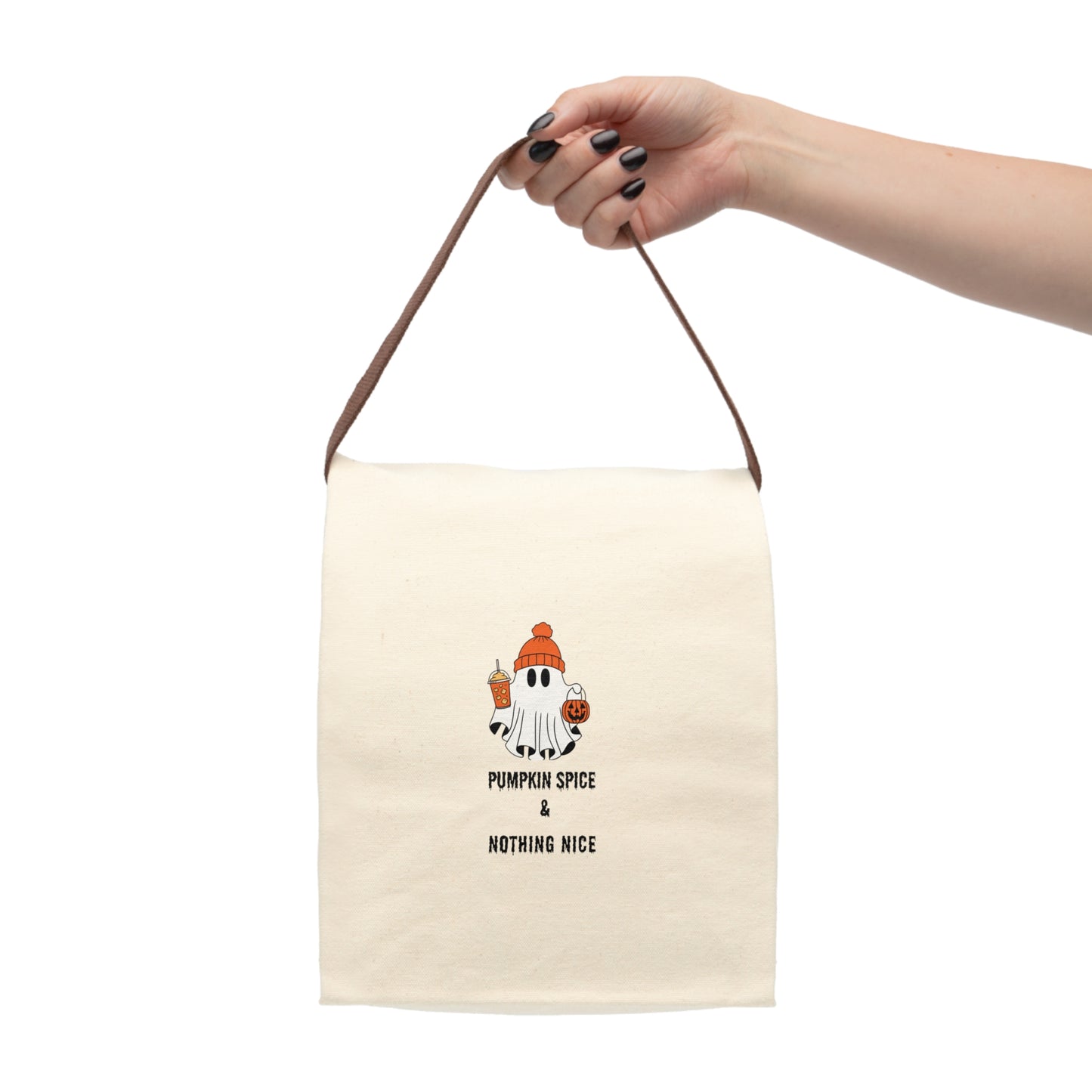 Pumpkin Spice-Nothing Nice Canvas Lunch Bag