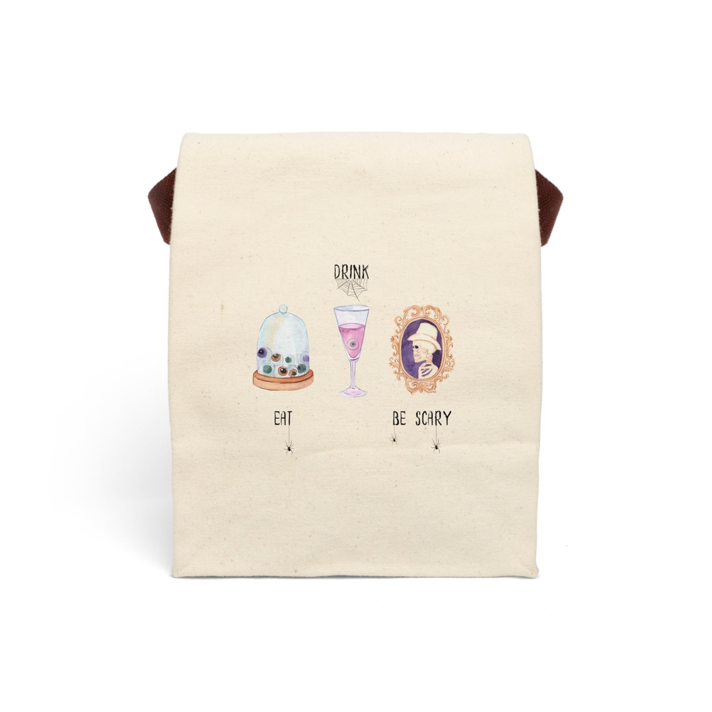 Eat, Drink, & Be Scary Canvas Lunch Bag